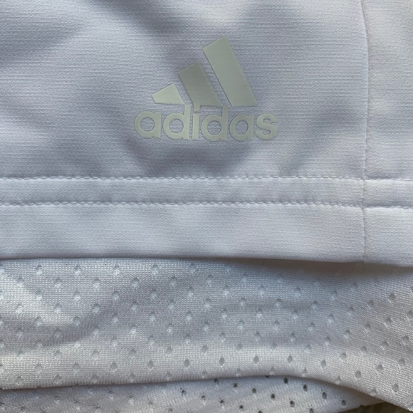 NEW adidas white athletic shorts mesh lined - Picture 7 of 8